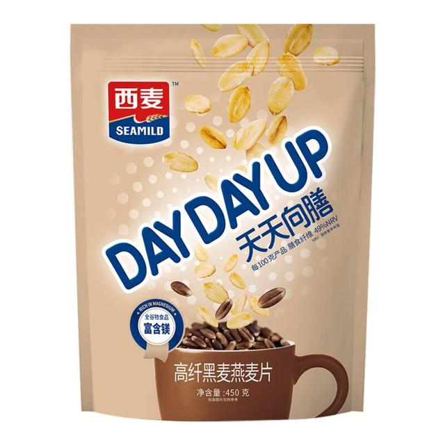 SEAMILD 西麦 高纤黑麦谷物燕麦片450g无添加蔗糖早餐麦片