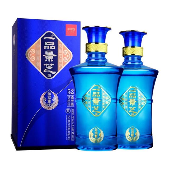 景芝 一品景芝 蓝淡雅 52%vol 芝麻香型白酒 500ml*2瓶