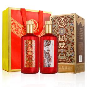 WULIANGYE 五粮液 生态酿酒有限公司出品 国鼎珐琅彩江山如画52度白酒 450ML*2