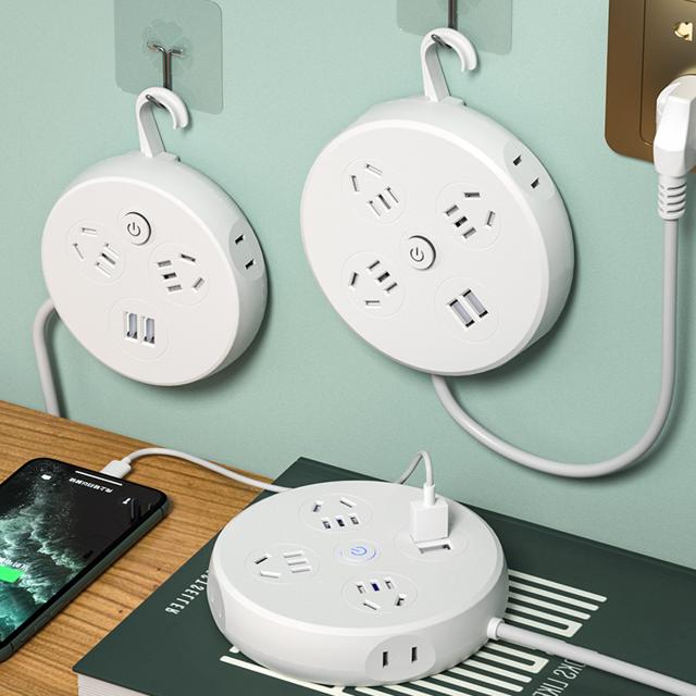 柱牛 usb带线面板插座转换器排插
