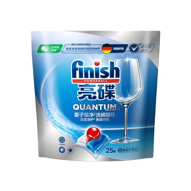 finish 亮碟 洗碗机专用 量子极净洗涤凝珠 25颗