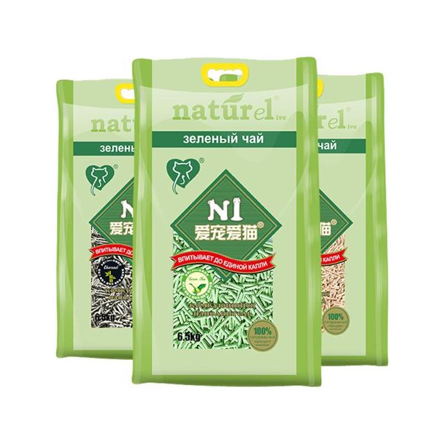 88VIP：AATURELIVE N1爱宠爱猫 N1豆腐混合猫砂6.5KG*3