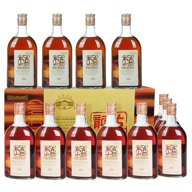 古越龙山 绍兴黄酒清醇三年500ml*12瓶花雕酒绍兴酒整箱装绍兴老酒