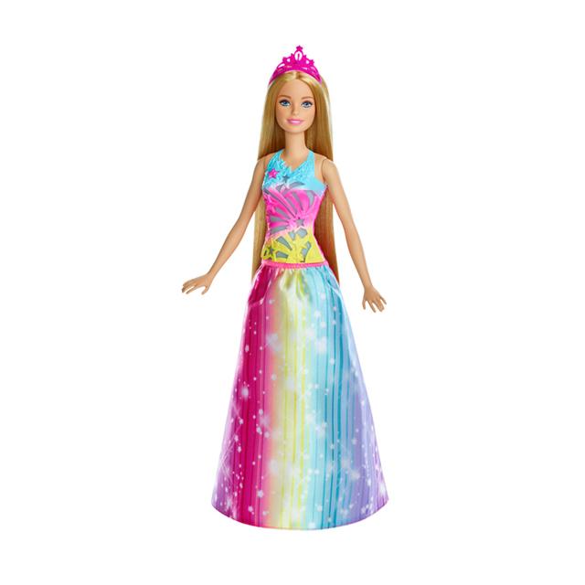 Barbie 芭比 娃娃Barbie之彩虹长发公主女孩玩具生日礼物儿童玩具过家家