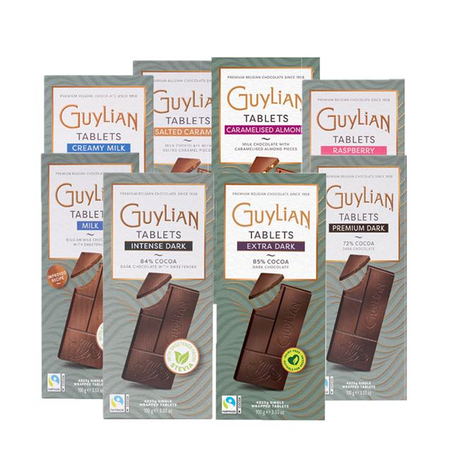 GuyLiAN 吉利莲 84%无糖巧克力海盐杏仁牛奶排块 100g
