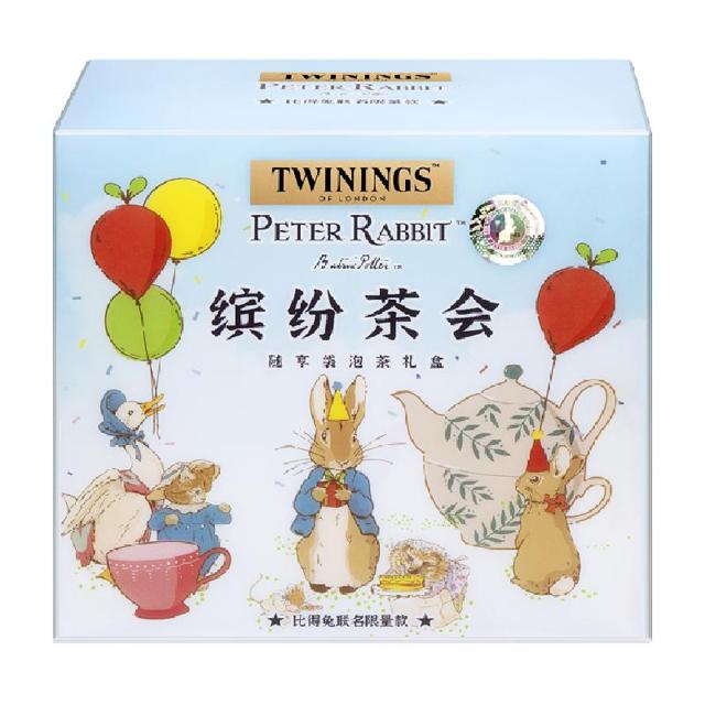 TWININGS 川宁 精选茶叶包40袋泡红茶绿茶77.6g比得兔缤纷茶会礼盒节日送礼