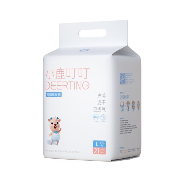 小鹿叮叮 超薄拉拉裤L/XL男女宝宝专用婴儿透气尿不湿NB/S试用装夏