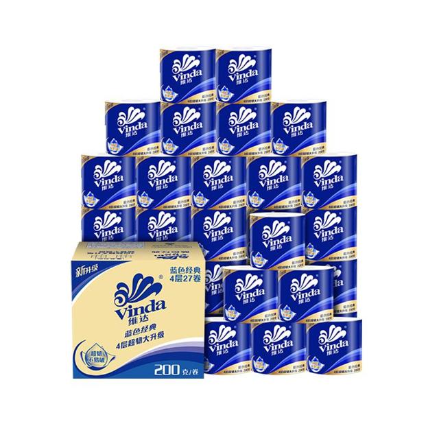 Vinda 维达 蓝色经典系列 有芯卷纸 4层200g27卷
