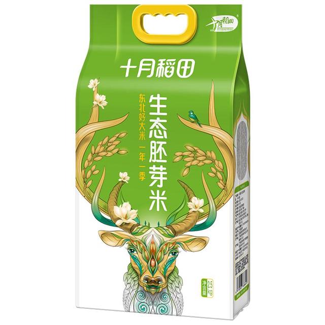 88VIP：十月稻田 胚芽米2.5kg东北大米5斤煮粥米有嚼劲香米真空 1件装