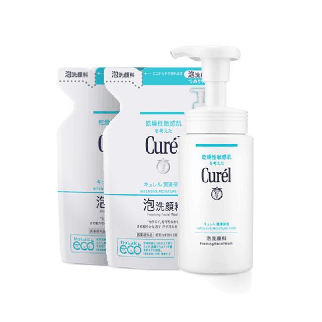 共410ml 珂润保湿洁面泡沫+补充包