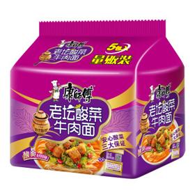 康师傅 老坛酸菜牛肉 五连包