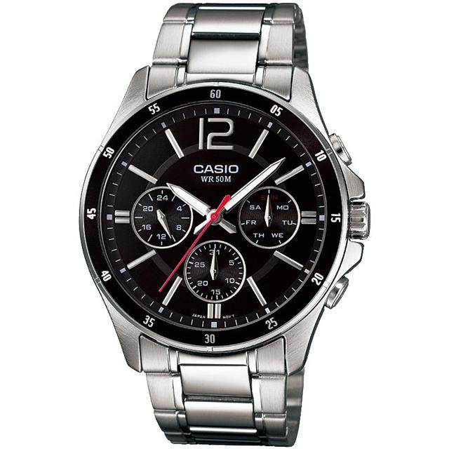 CASIO 卡西欧 MTP-1374D casio旗舰店防水潮流男士商务石英手表卡西欧官网官方