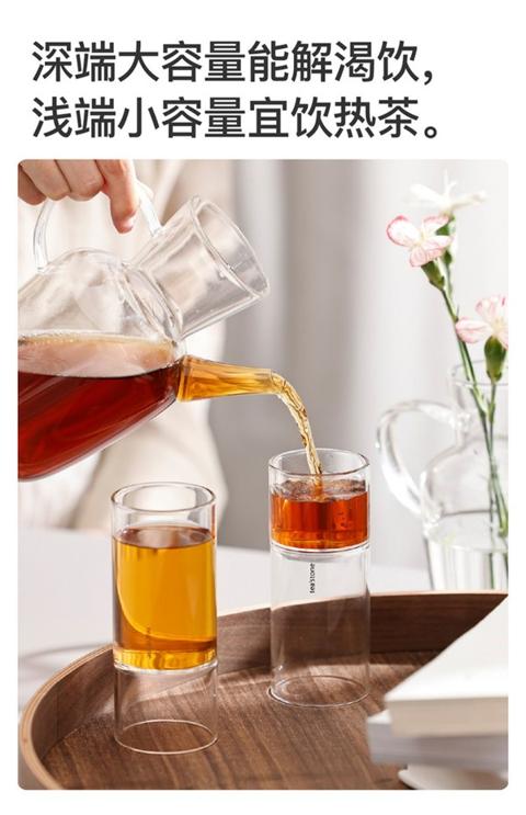 teastone 竹节玻璃杯