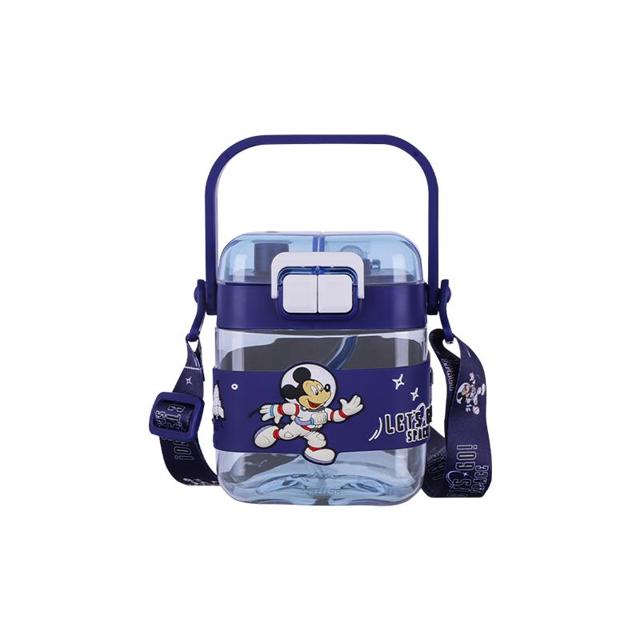 Disney 迪士尼 儿童水杯方形双饮夏季吸管杯上小学生幼儿园用水壶