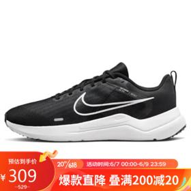 NIKE 耐克 Downshifter 12 男子跑鞋 DD9293-001 黑色/白色 42