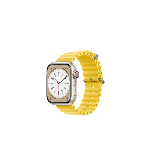 适用applewatch ultra海洋表带iwatch8苹果S8手表SE硅胶S7高级7运动S6创意6/5/4/3代新款49mm男女智能watchs