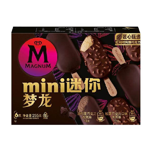 88VIP：MAGNUM 梦龙 冰淇淋 浓郁黑巧+松露巧克力 共6支 255g