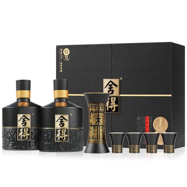 舍得 酒孔孟之道智慧舍得52度500ml*2瓶礼盒装浓香型白酒