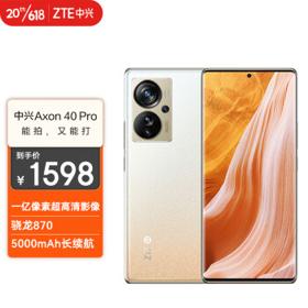 移动端、京东百亿补贴：ZTE 中兴 Axon 40 Pro 5G智能手机 8GB+256GB