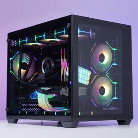 PADO 半岛铁盒 白泽360 黑色海景房机箱（M-ATX/360水冷位/9风扇位/U3接口）