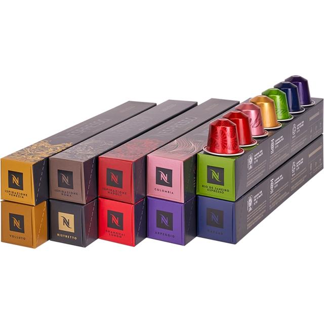 NESPRESSO 浓遇咖啡 Originai 咖啡胶囊组合装 混合口味 10颗*10盒