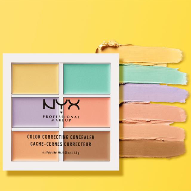 NYX官方 六色遮瑕修容盘