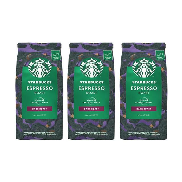 STARBUCKS 星巴克 雀巢星巴克咖啡豆200g*3袋 原装进口深度烘焙