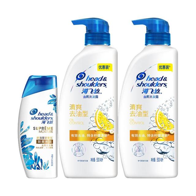 88VIP：海飞丝 去屑洗发露 清爽去油型 500g*2+80g
