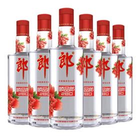 PLUS会员：LANGJIU 郎酒 顺品郎280 红顺 42%vol 兼香型白酒 280ml*6瓶 整箱装