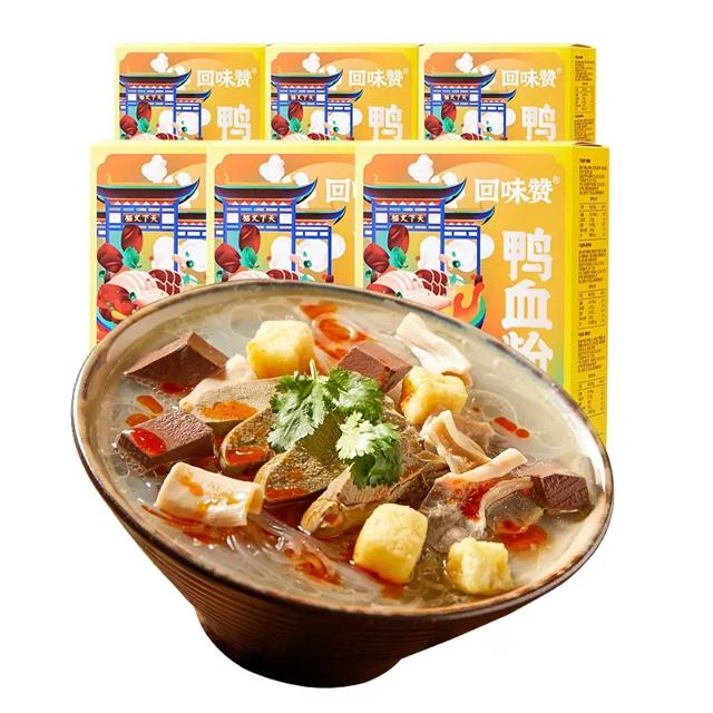 回味赞南京鸭血粉丝汤方便速食夜宵美食6盒