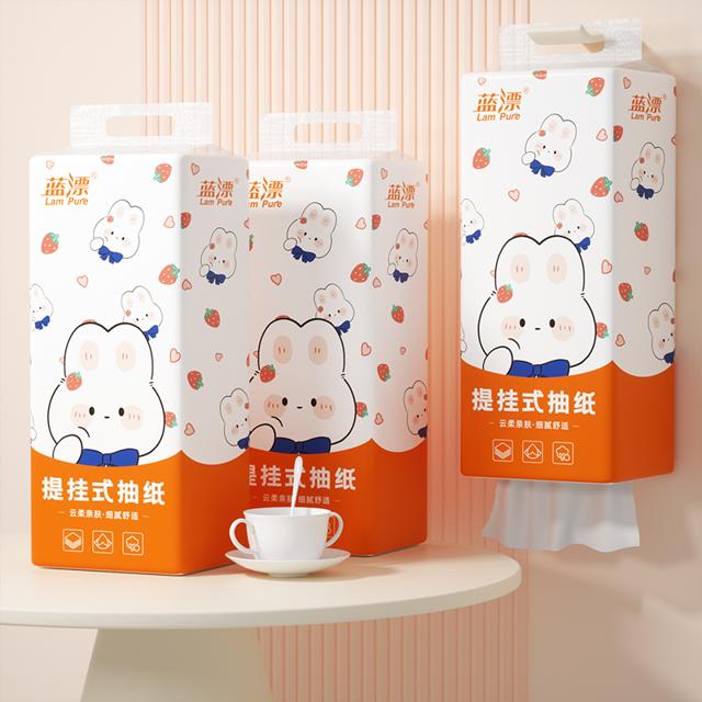 3提3840张蓝漂悬挂式家用气垫抽纸