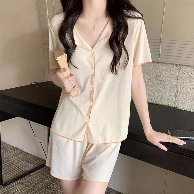 冰丝家居服女士两件套睡衣可外穿可爱甜美