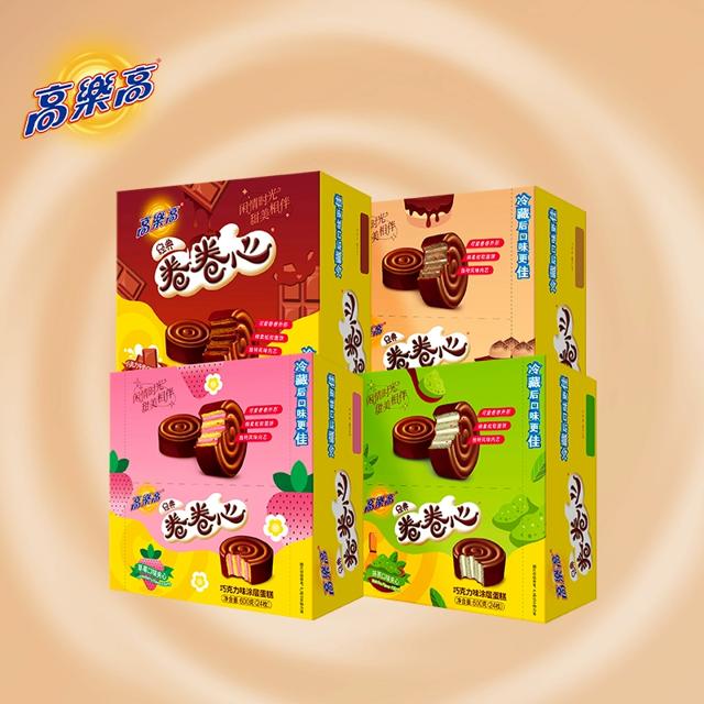 高乐高巧克力牛奶口味卷卷心蛋糕24枚