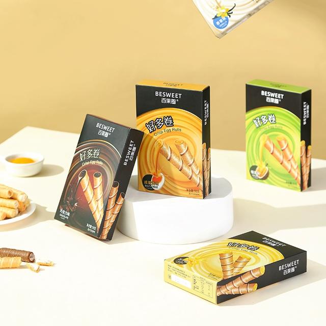 拍六百果圈 好多卷蛋卷网红休闲食品