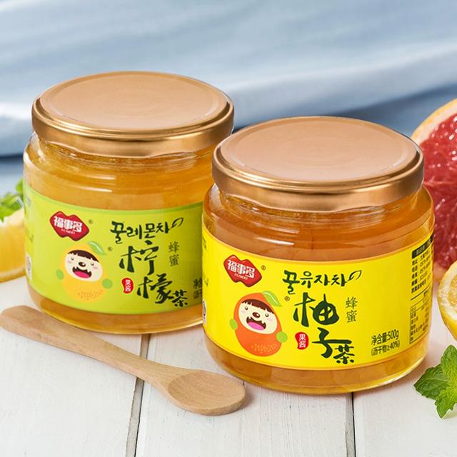 福事多 蜂蜜柚子茶500gx2瓶