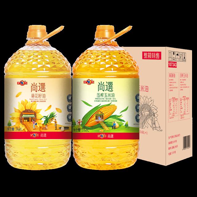 多力尚选葵花籽油玉米油3.68L*2