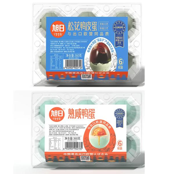 旭日 出口欧盟同品质皮蛋咸蛋12枚装
