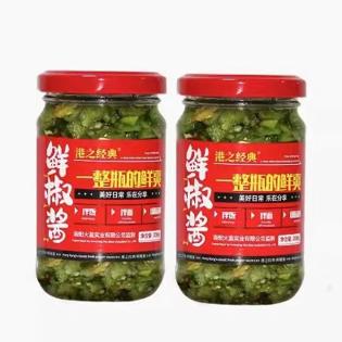 可用签到红包 港之经典鲜椒酱拌饭酱200g*2罐