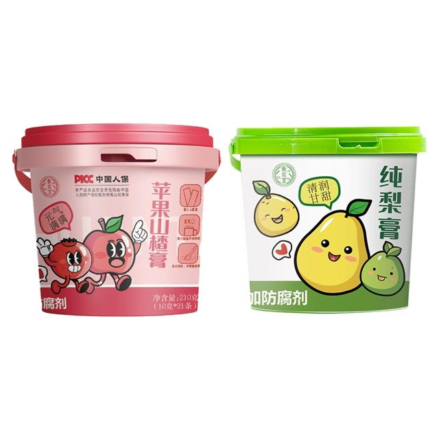 千补 衡欢堂纯梨膏苹果山楂膏21支/桶