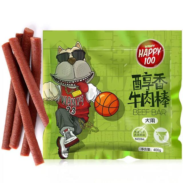 顽皮宠物狗零食牛肉棒400g