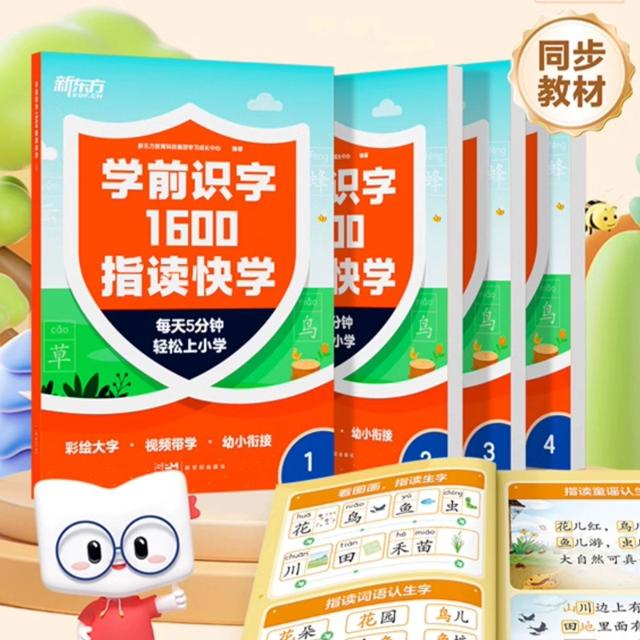 新东方 4本 幼小衔接学前识字